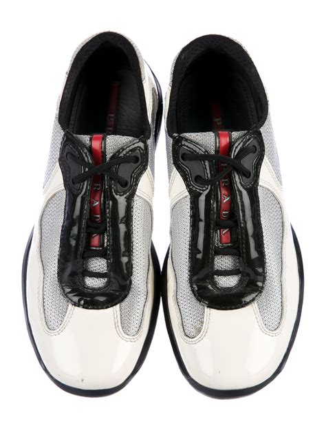 prada sneakers patent leather|prada patent leather sneakers men.